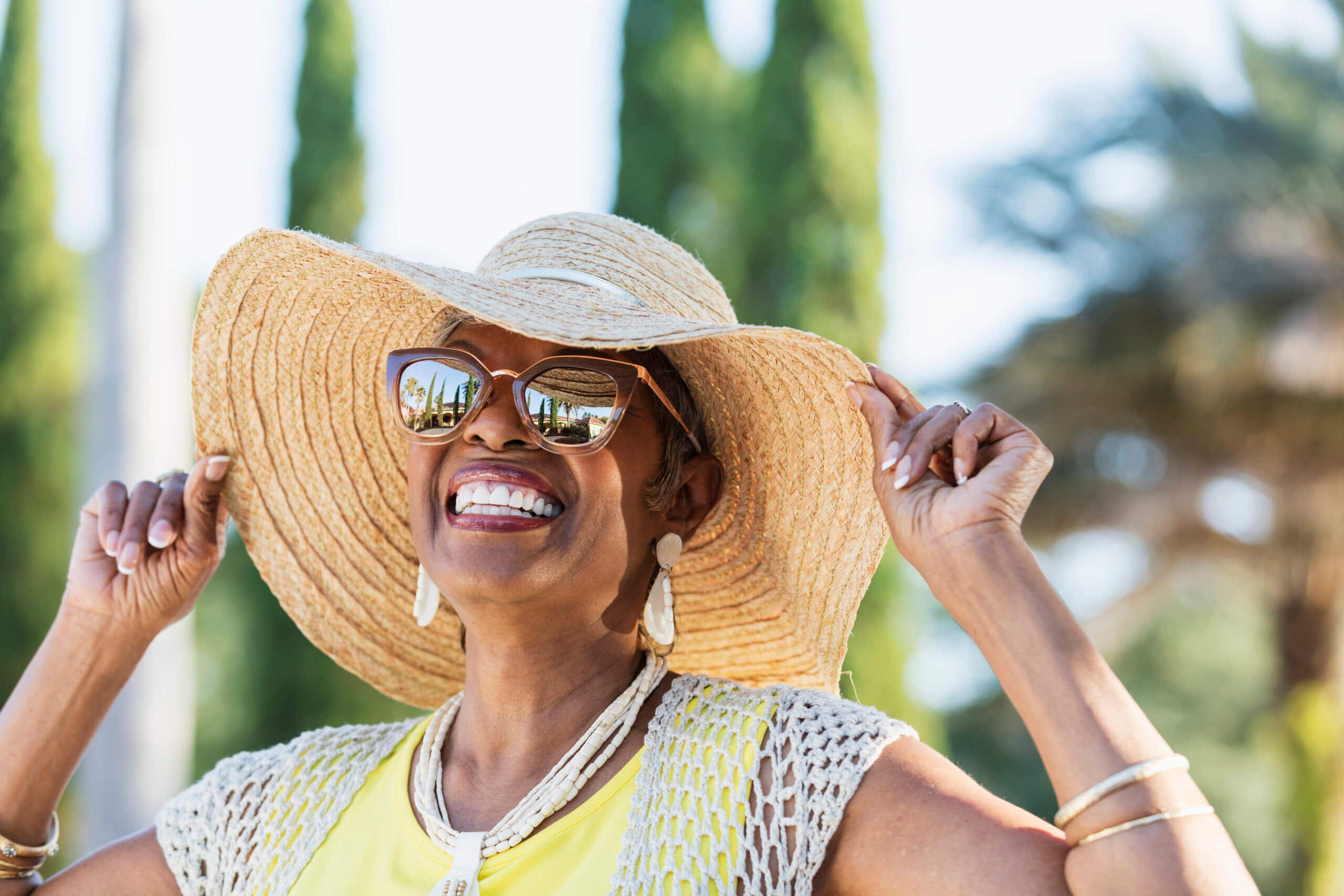 Beautiful Women in a Sun Hat