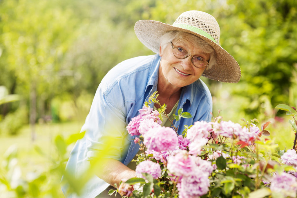Elderly Woman Gardening