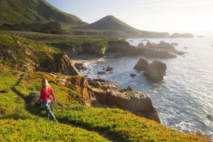 woman hiking